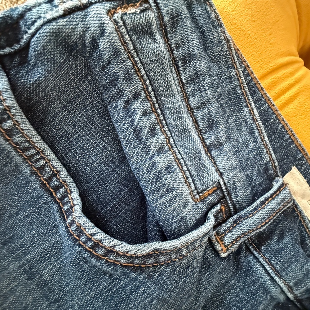 Pilcro Dark Blue Denim with Orange Stitching